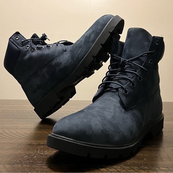 NEW Men's Timberland Classic 6-Inch Waterproof Boots NAVY Nubuck … - Picture 1 of 9